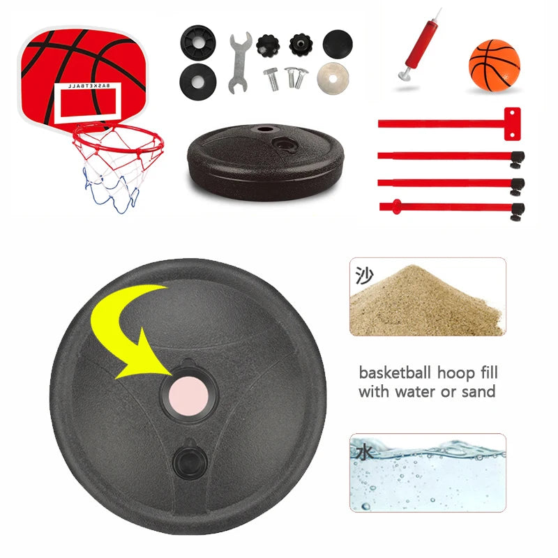 Kids Adjustable Basketball Hoop Set