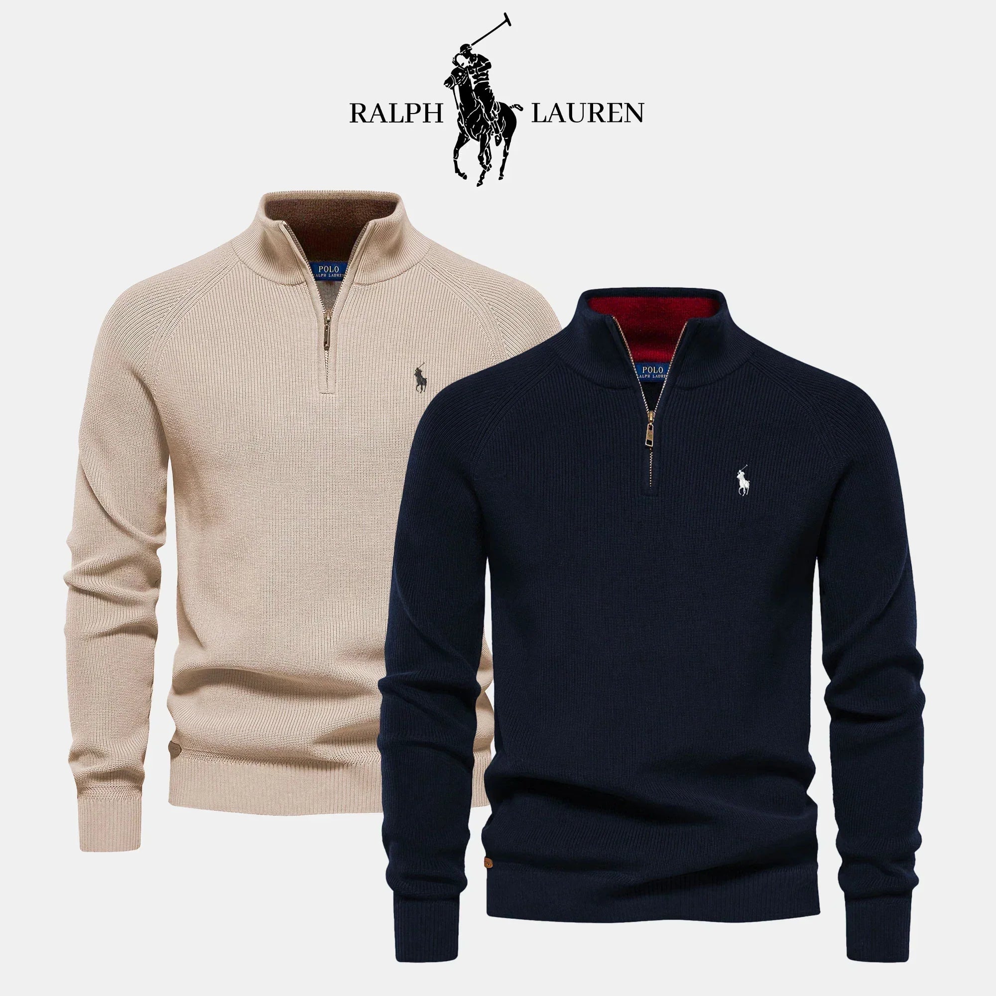 BUY 1, GET 2 - R&L 1+1 Zip Neck Sweater (CLEARANCE)