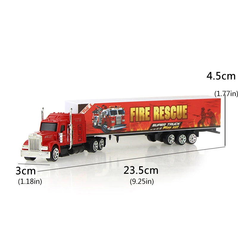 Mini Alloy Container Truck – Diecast Toy Vehicle