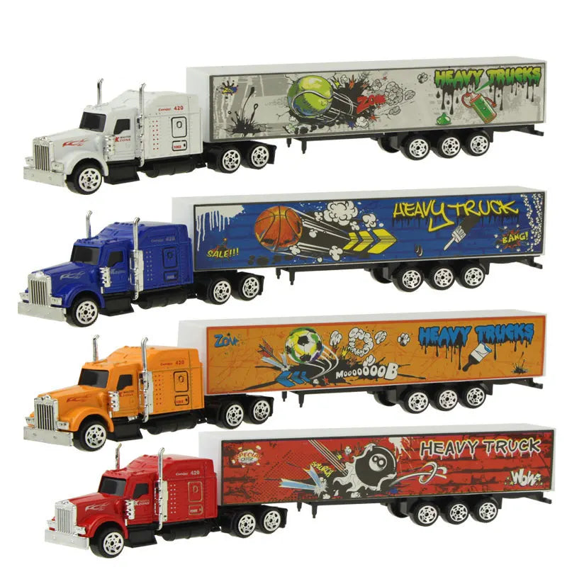 Mini Alloy Container Truck – Diecast Toy Vehicle
