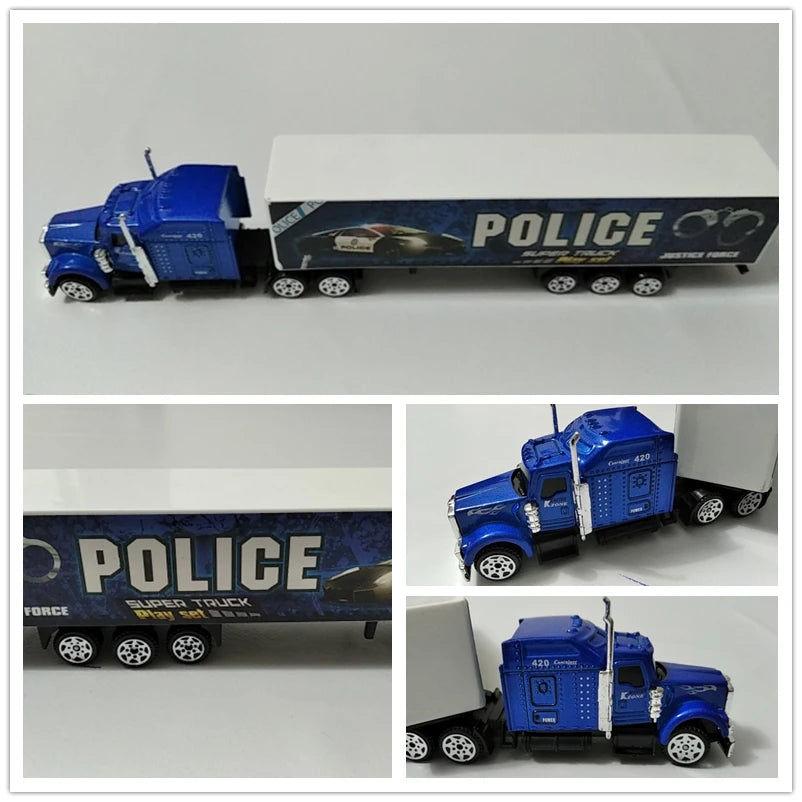 Mini Alloy Container Truck – Diecast Toy Vehicle