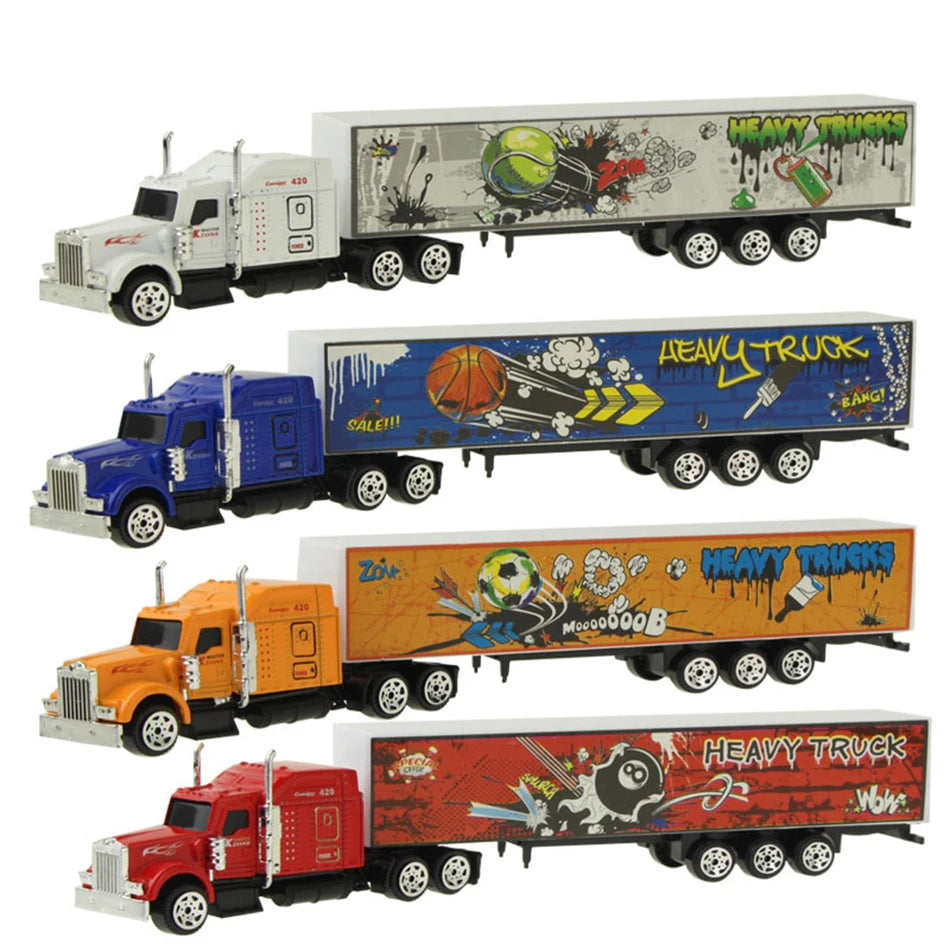 Mini Alloy Container Truck – Diecast Toy Vehicle