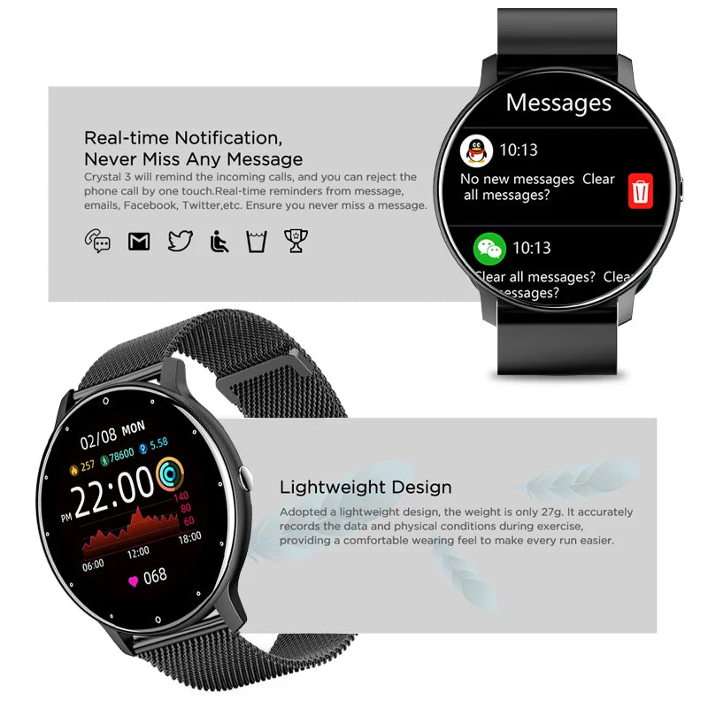 LIGE VitaGlow 2025 – Women’s Fitness & Health Smartwatch