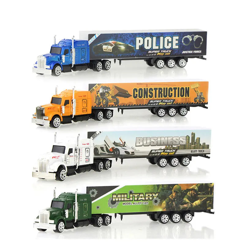 Mini Alloy Container Truck – Diecast Toy Vehicle