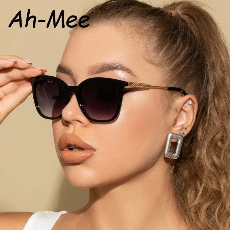 The Meridian – Vintage Square Sunglasses with Alloy Frame
