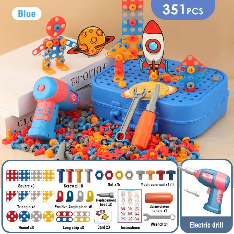 3D Puzzle Drill Tool Kit for Kids (211–351pcs)