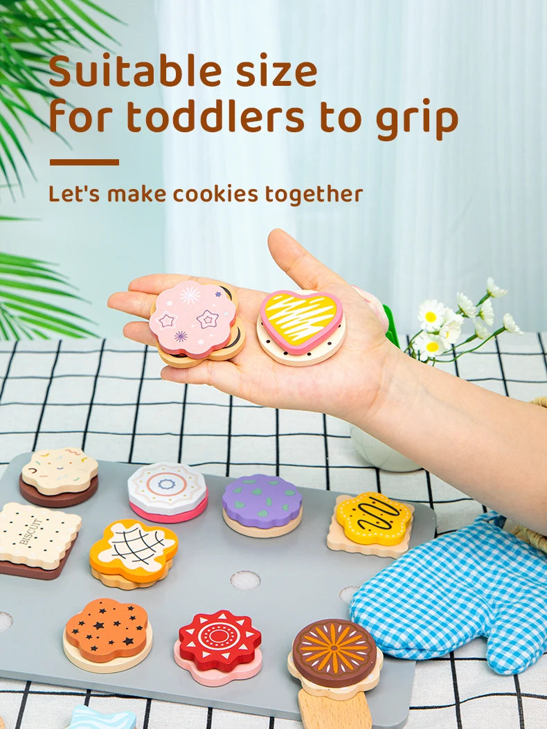 Wooden Pretend Kitchen Set for Toddlers