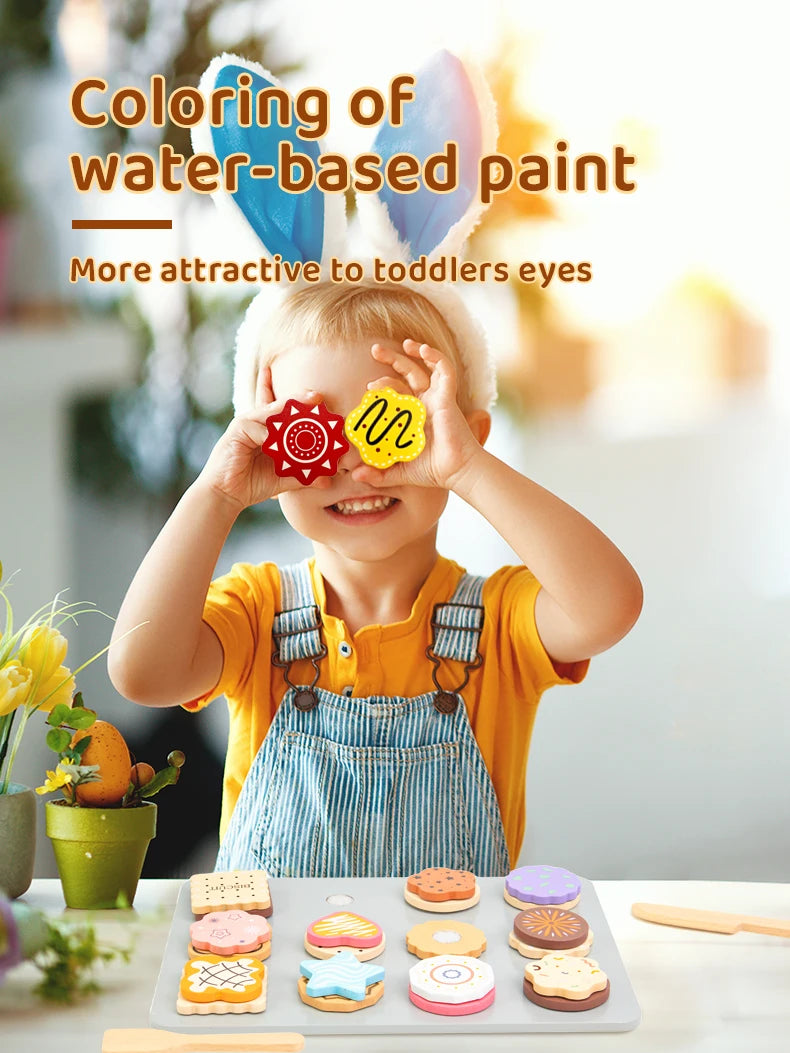 Wooden Pretend Kitchen Set for Toddlers