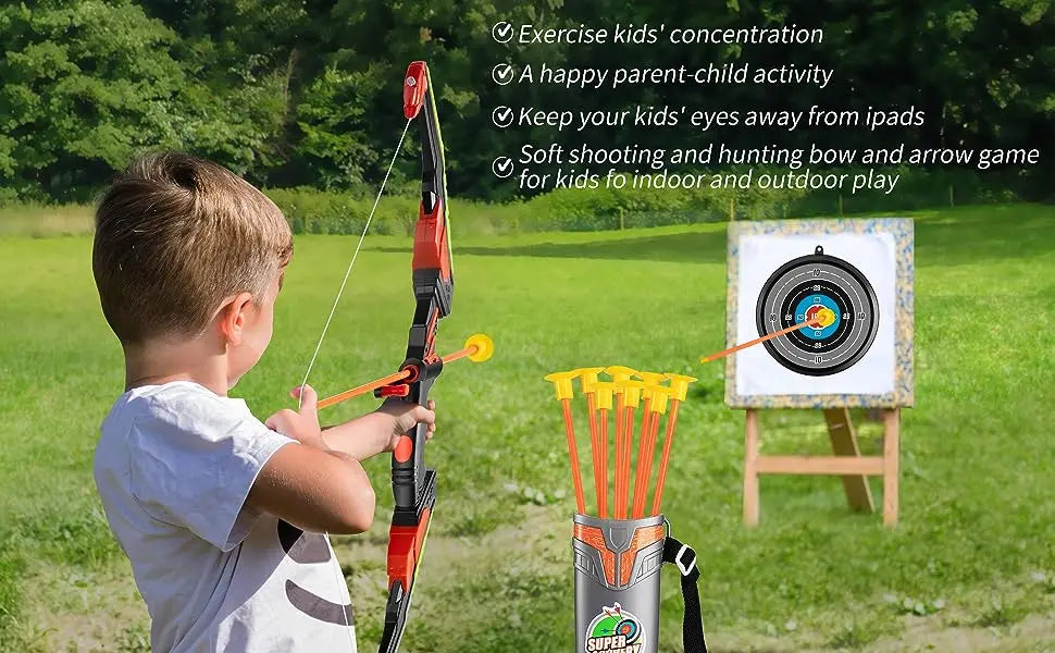 Light-Up Archery Set for Kids – Bow, Quiver & Target