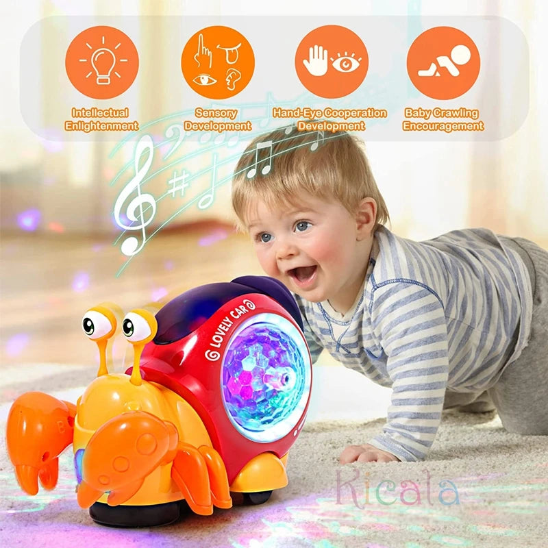 Crawling Crab Baby Toy – Light-Up Music & Dancing Fun