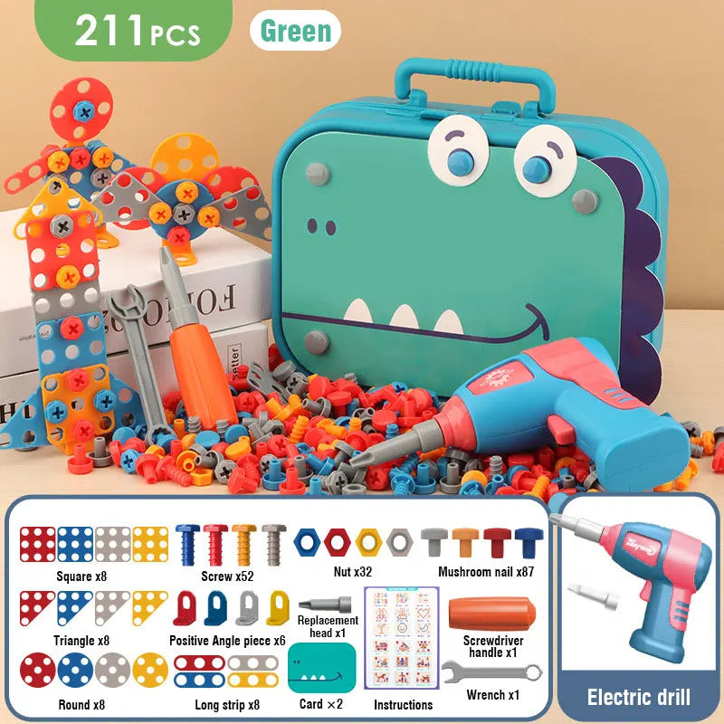 3D Puzzle Drill Tool Kit for Kids (211–351pcs)