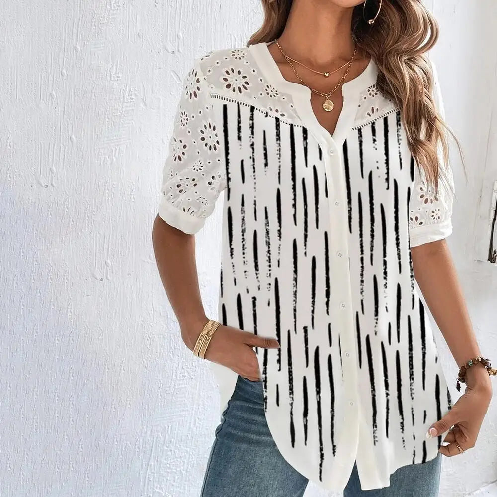 Lace Elegance – The Casual Lady Shirt