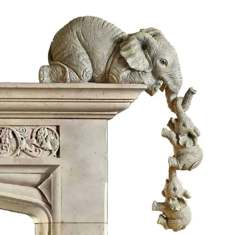 Mini Elephant Hug Set – Cute Handcrafted Home Decor