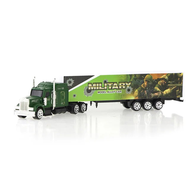 Mini Alloy Container Truck – Diecast Toy Vehicle