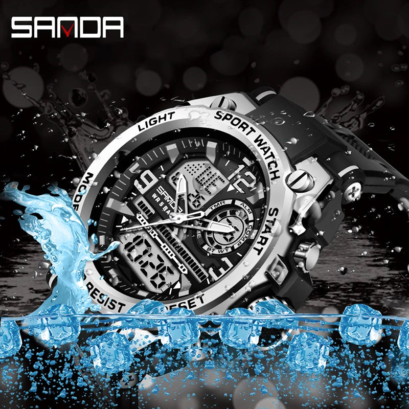 SANDA NightCommand – Dual Display Tactical Watch