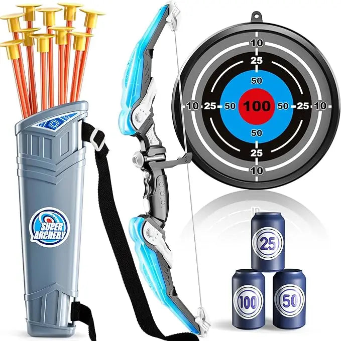 Light-Up Archery Set for Kids – Bow, Quiver & Target