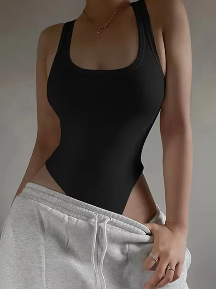 Aura Knit – The Off-Shoulder Halter Bodysuit