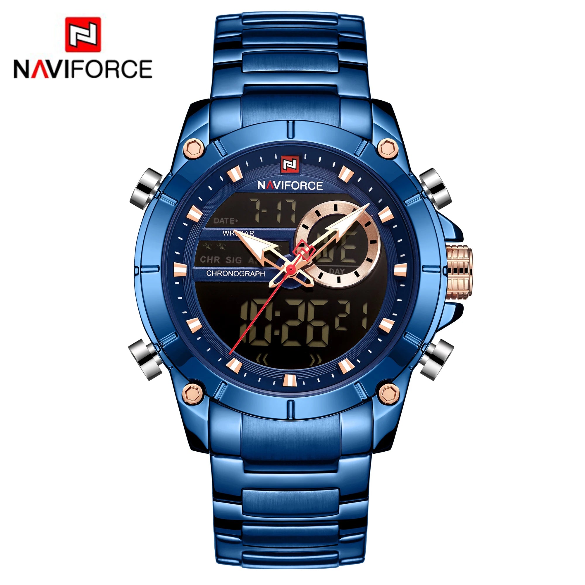 NAVIFORCE 9163 Steel Command – Military Sport Watch