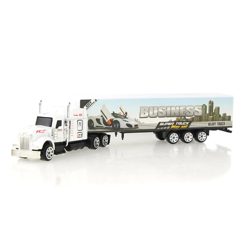 Mini Alloy Container Truck – Diecast Toy Vehicle