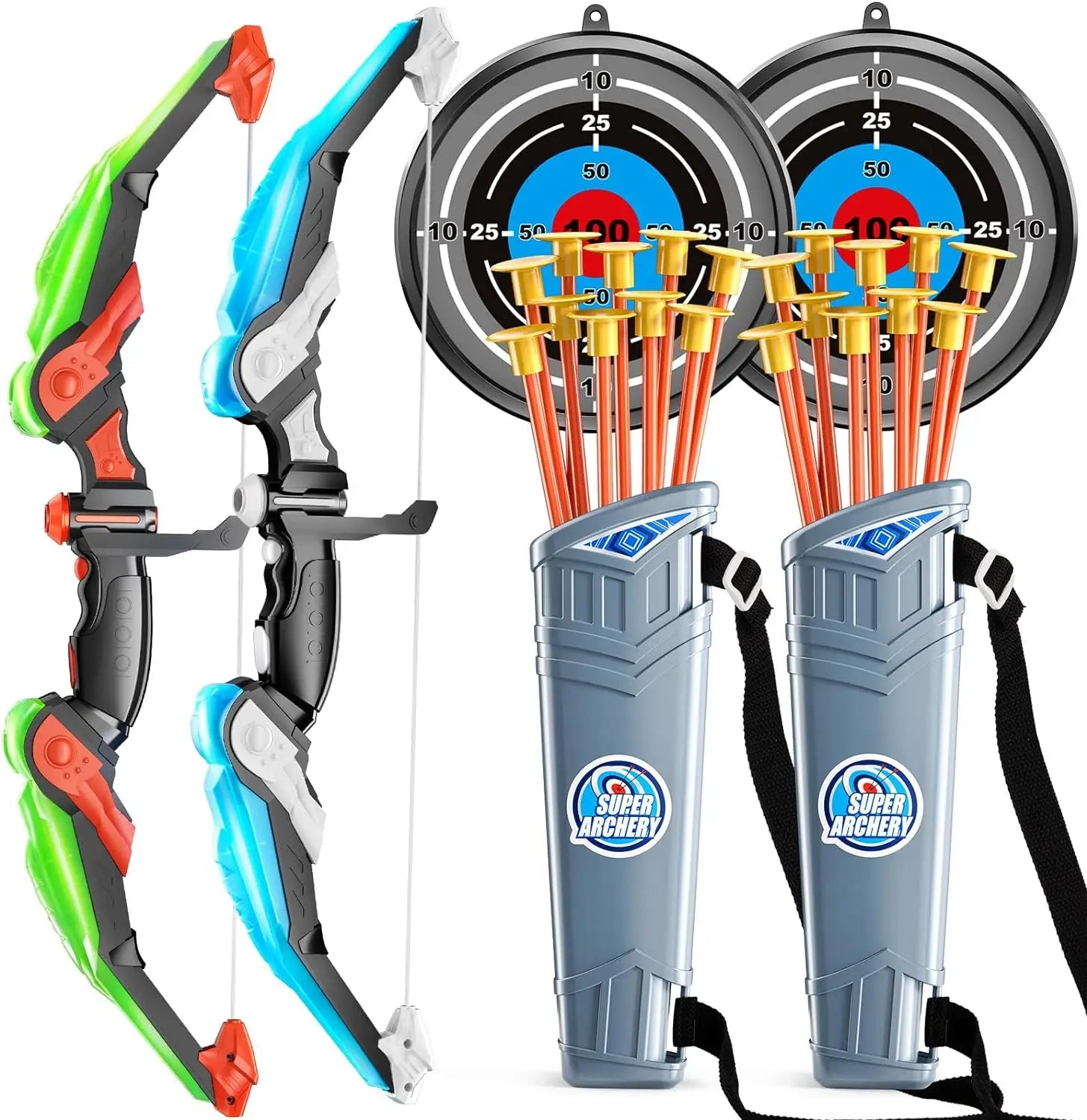 Light-Up Archery Set for Kids – Bow, Quiver & Target