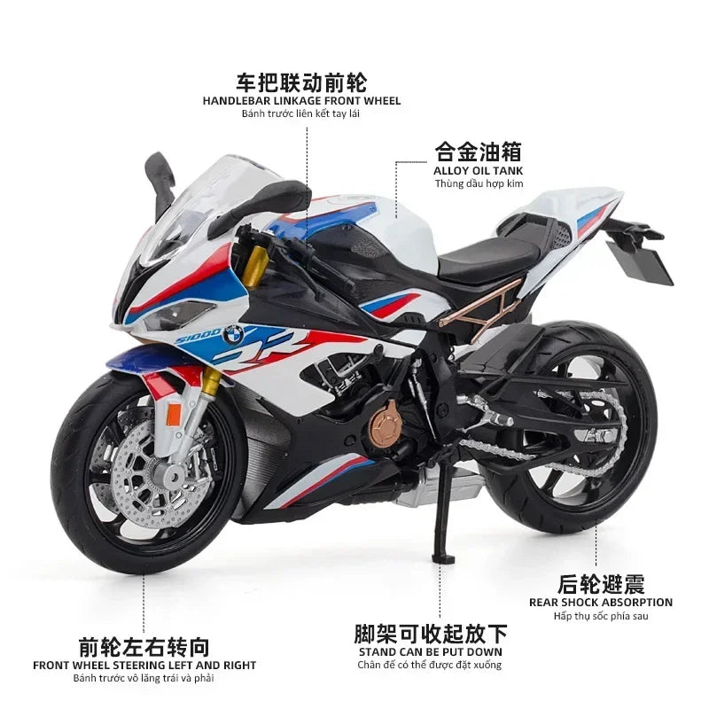 BMW S1000RR 1:12 Diecast Bike – Premium Alloy Motorcycle Model for Collectors & Kids
