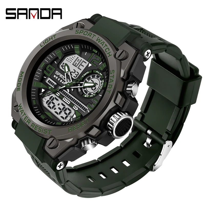 SANDA NightCommand – Dual Display Tactical Watch