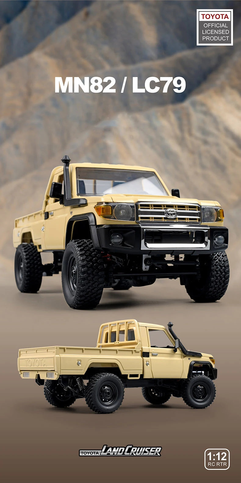 ZWN MN82 RC Pickup 1:12 – Retro 4WD Remote Control Truck with LEDs