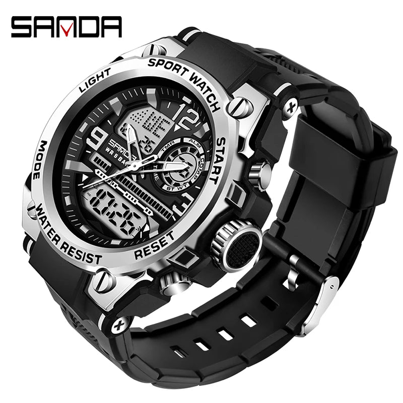 SANDA NightCommand – Dual Display Tactical Watch