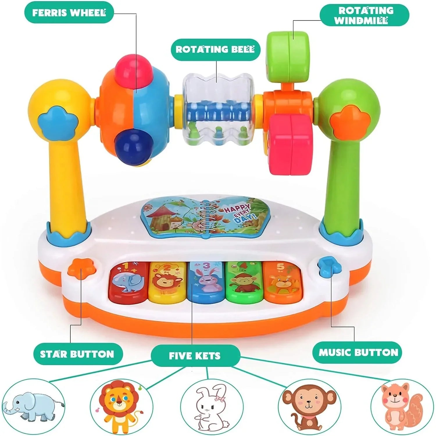 MelodySpin™ Baby Piano Toy