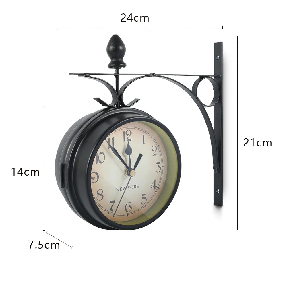 Vintage Timekeeper Double Clock