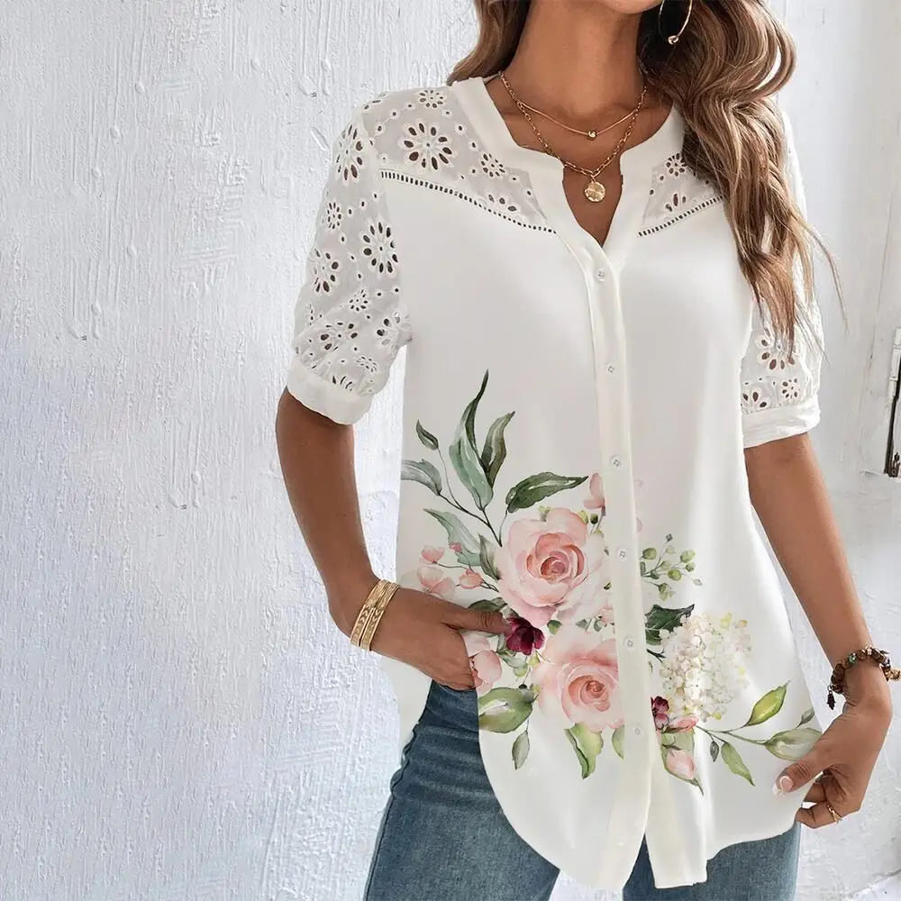 Lace Elegance – The Casual Lady Shirt