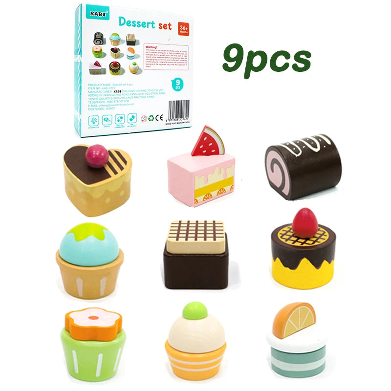 Wooden Pretend Kitchen Set for Toddlers