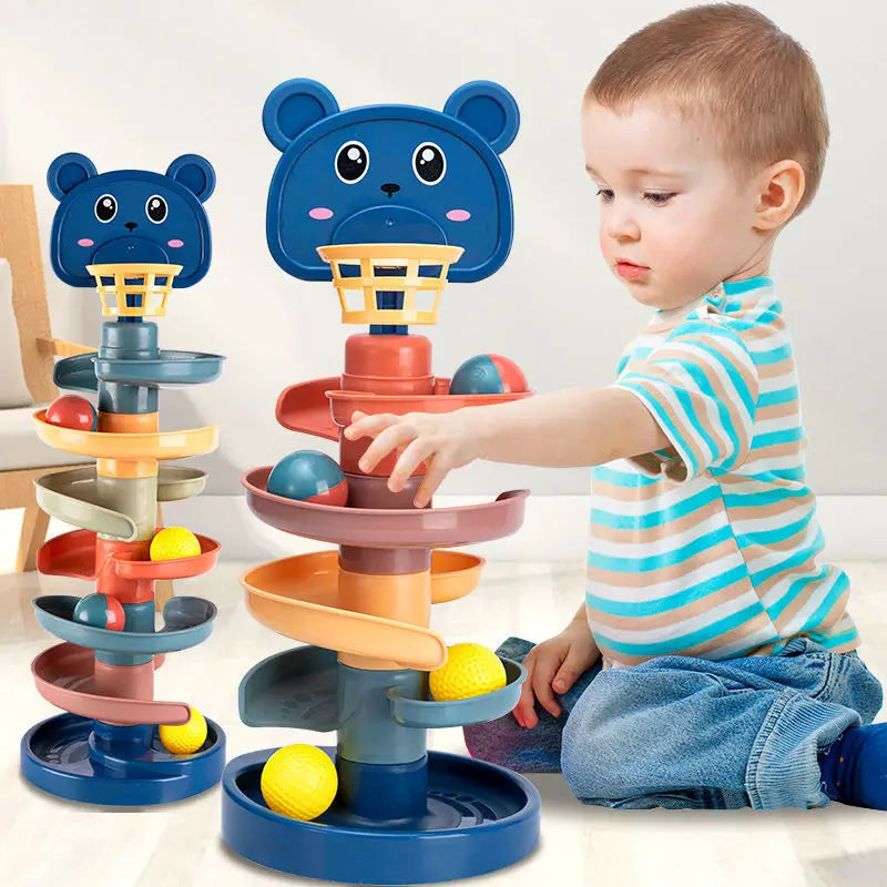 Rainbow Spiral Ball Tower – 2 to 7-Layer Rolling Track Educational Toy