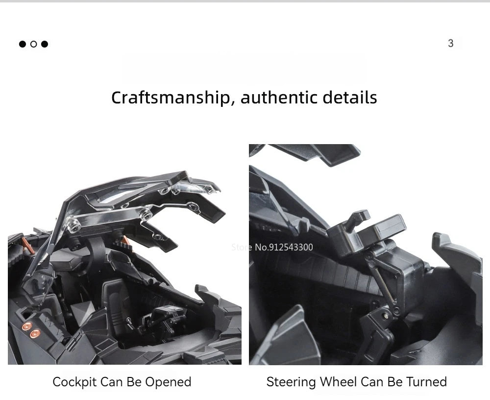 1:18 Dark Knight Batmobile – Premium Diecast Model with Lights & Sound