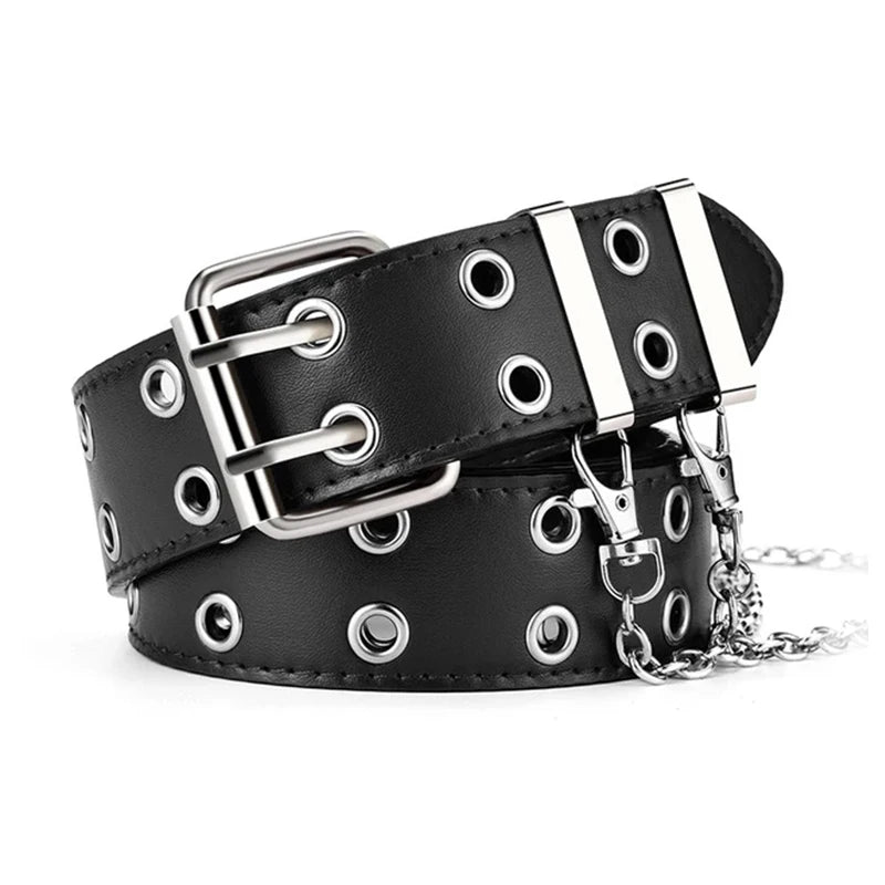 Aura Punk – The Y2K Double-Hole Belt for Men & Women