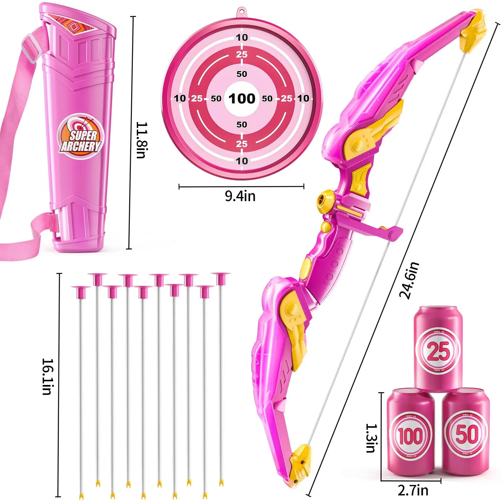 Light-Up Archery Set for Kids – Bow, Quiver & Target