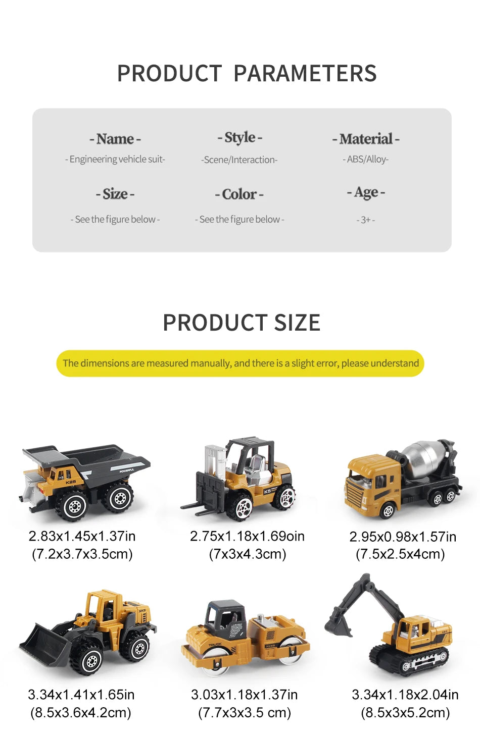 Build & Go Construction Fleet – 6-Piece Alloy Engineering Trucks Set