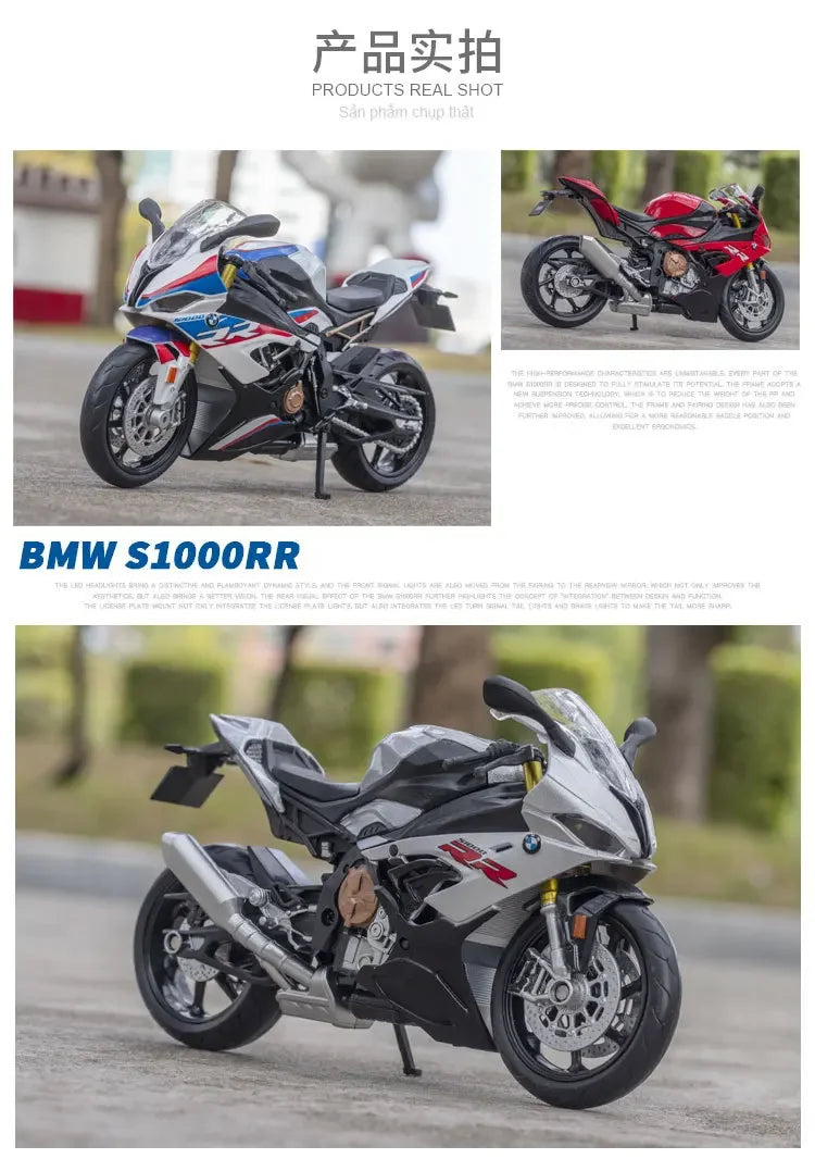 BMW S1000RR 1:12 Diecast Bike – Premium Alloy Motorcycle Model for Collectors & Kids
