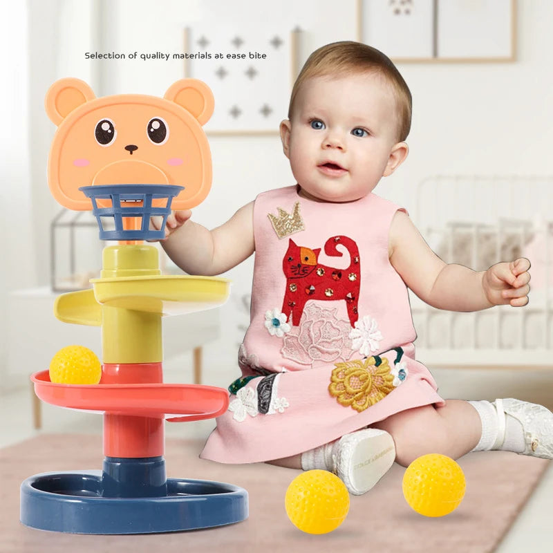 Rainbow Spiral Ball Tower – 2 to 7-Layer Rolling Track Educational Toy