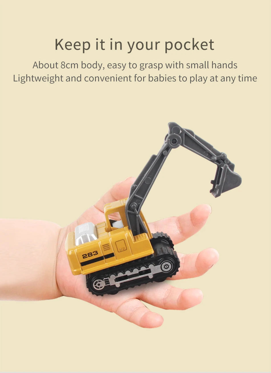 Build & Go Construction Fleet – 6-Piece Alloy Engineering Trucks Set