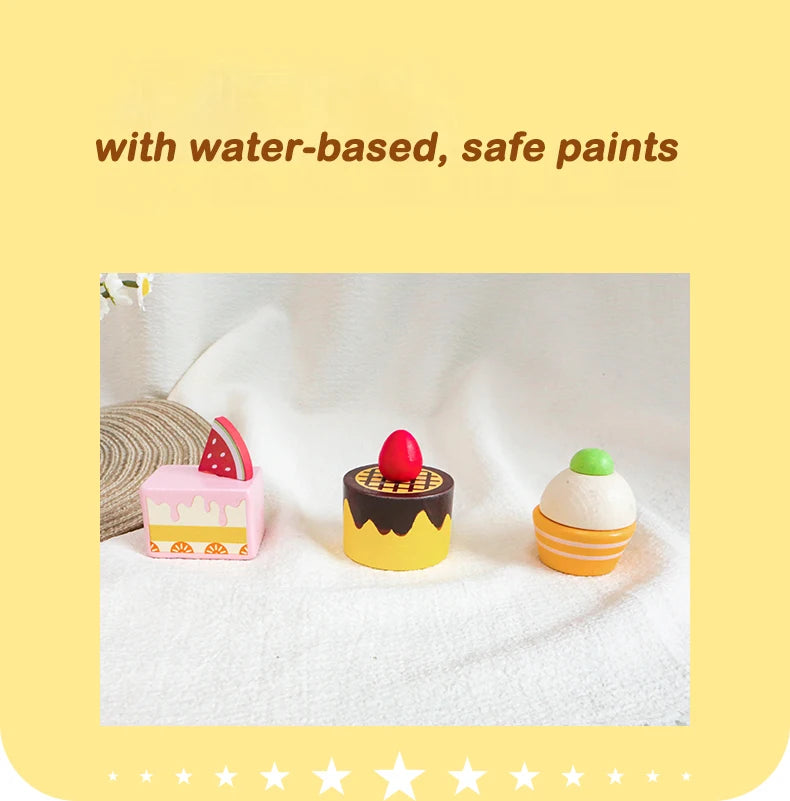 Wooden Pretend Kitchen Set for Toddlers