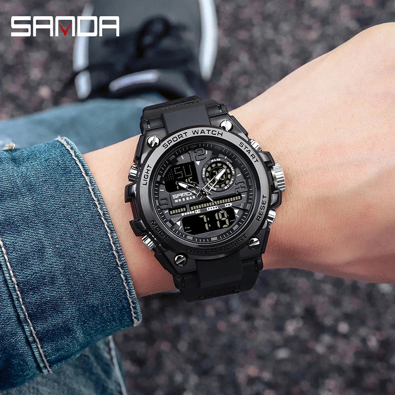 SANDA NightCommand – Dual Display Tactical Watch