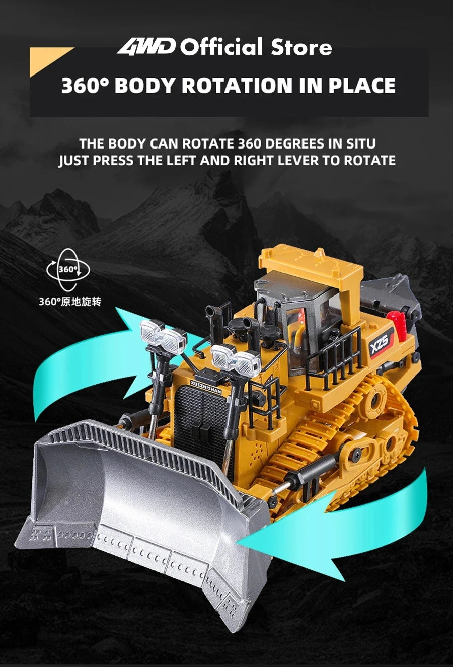 4WD RC Construction Vehicle – Remote Control Construction Toy