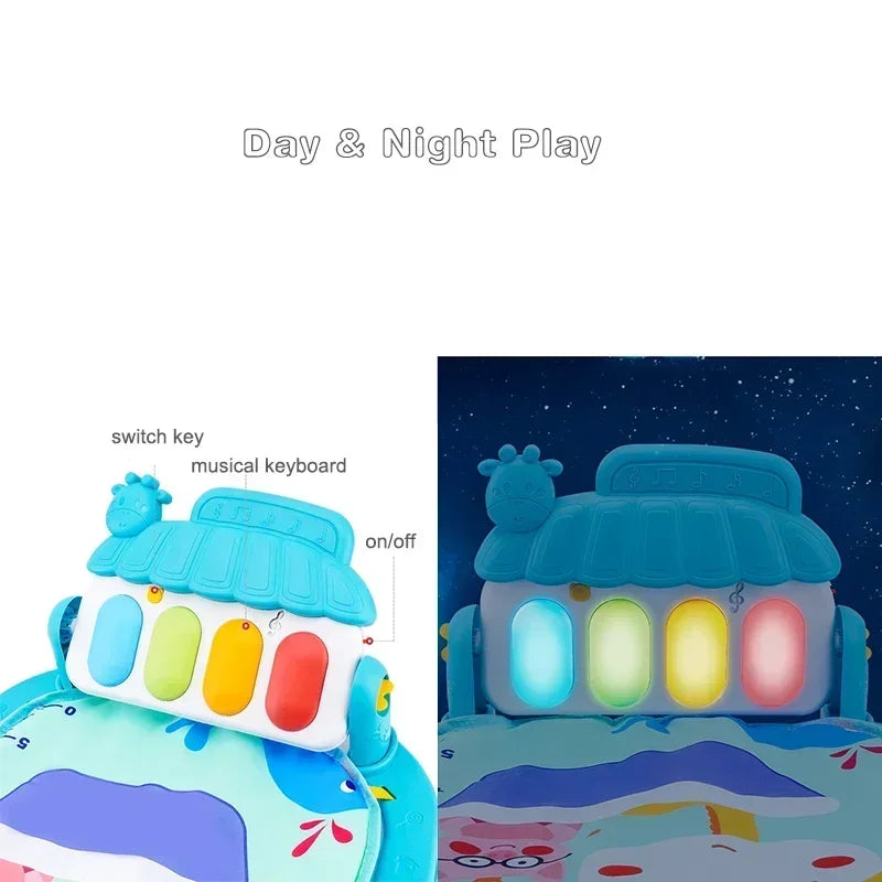 MelodyMagic Baby Gym with Musical Piano & Crawling Mat