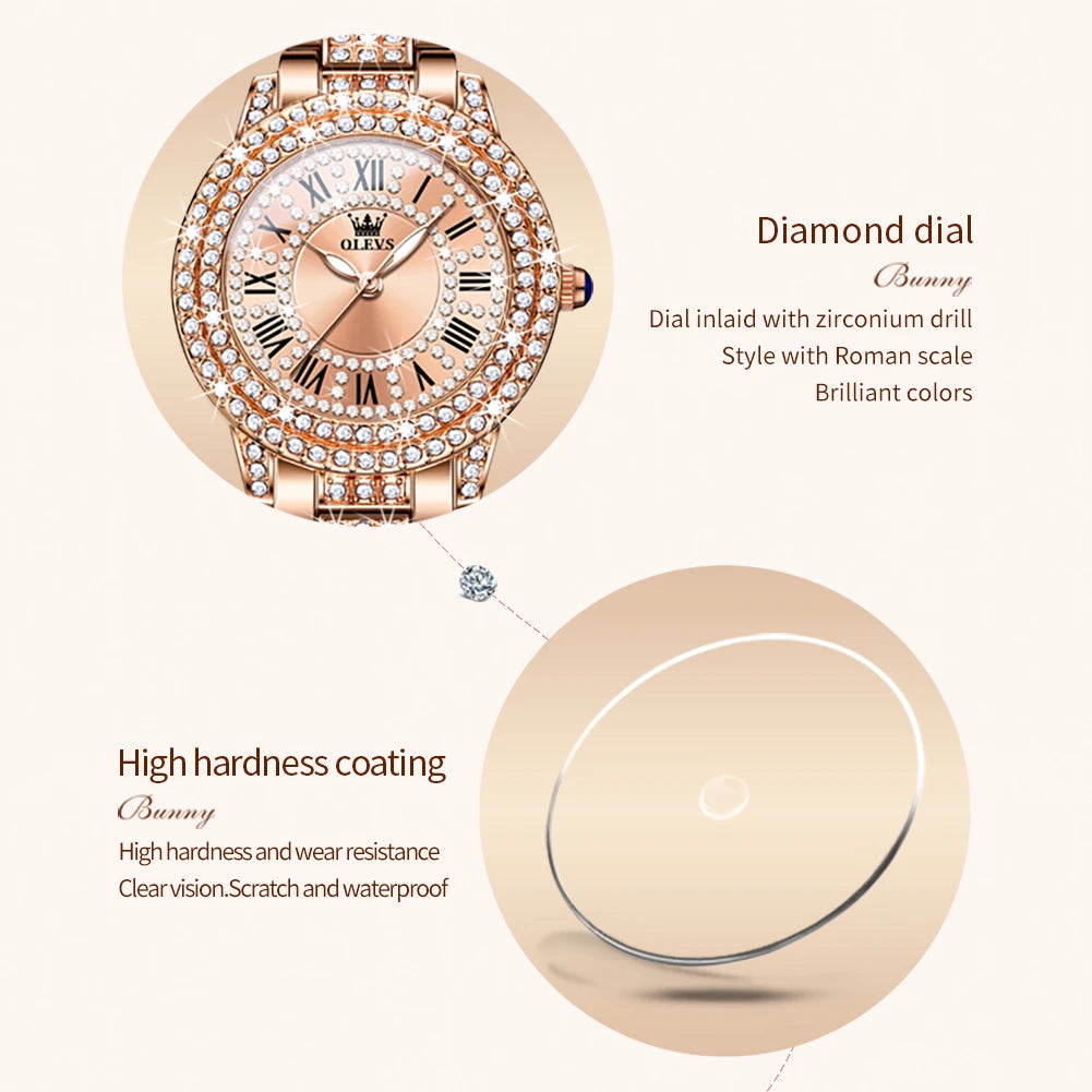 OLEVS Dazzle – The Luxury Diamond-Accented Women's Watch