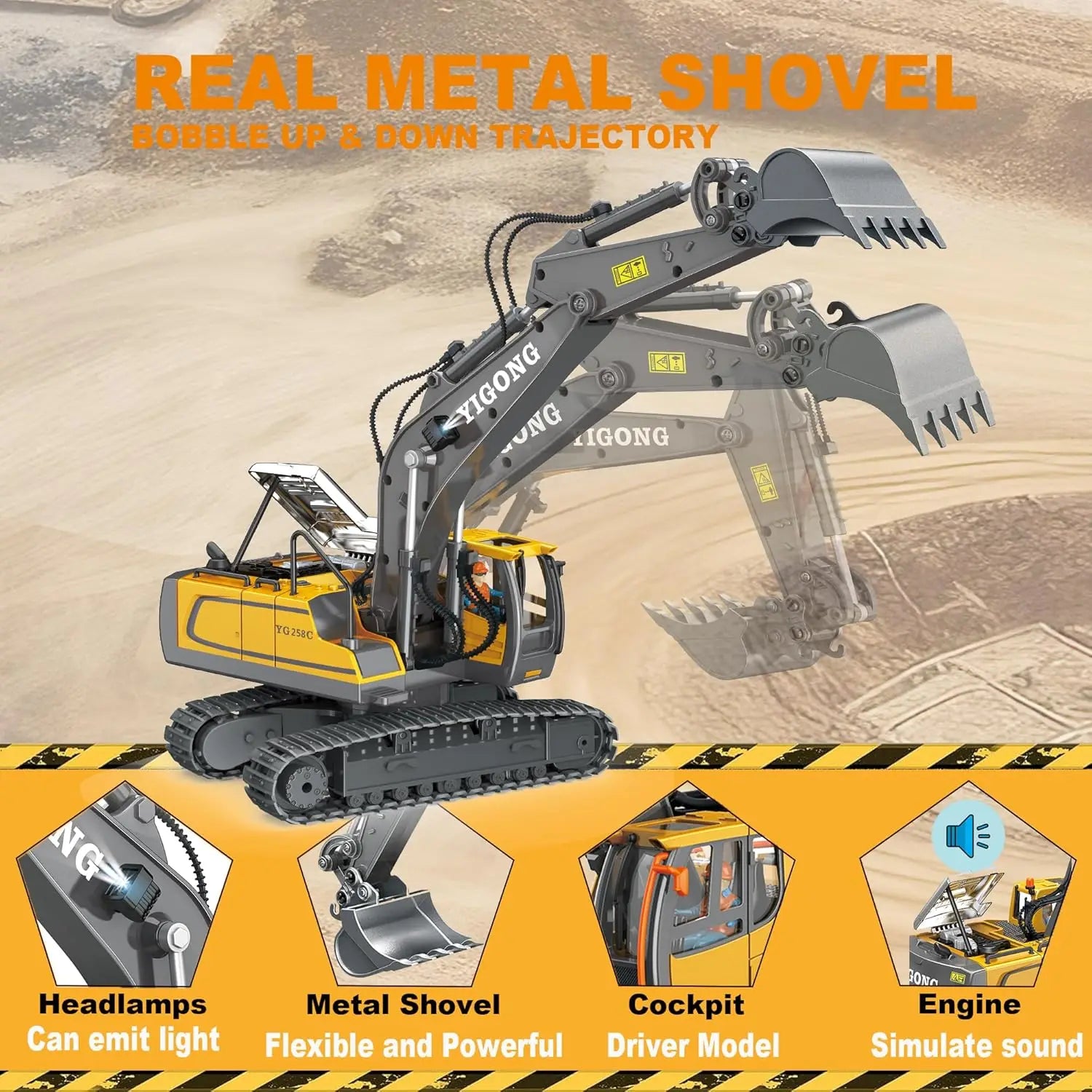 4WD RC Construction Vehicle – Remote Control Construction Toy