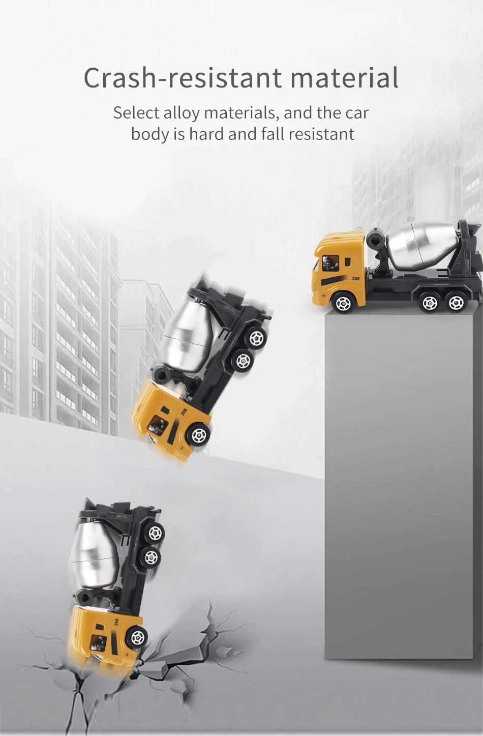 Build & Go Construction Fleet – 6-Piece Alloy Engineering Trucks Set