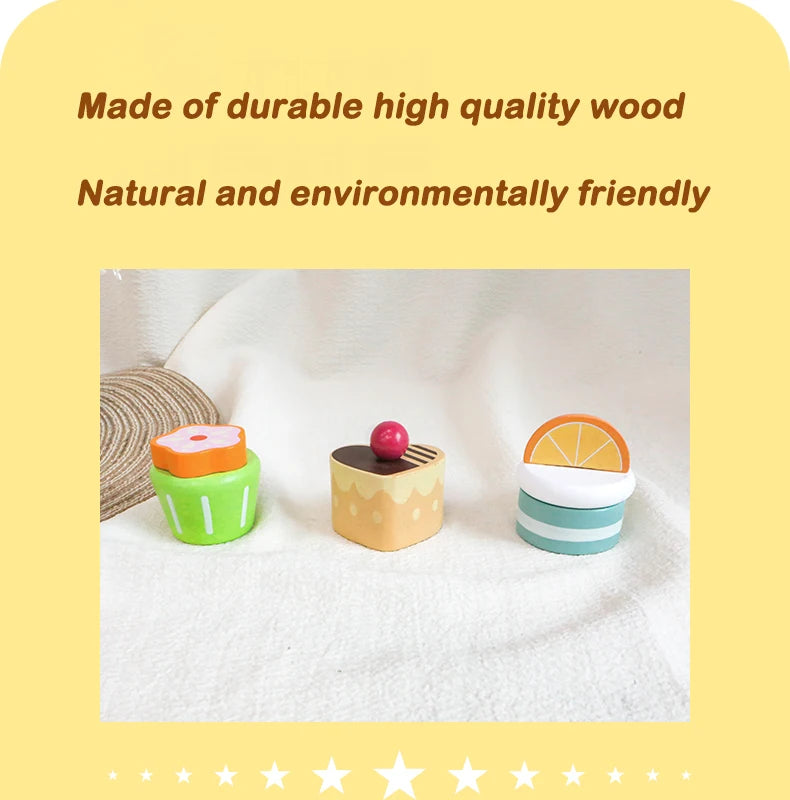 Wooden Pretend Kitchen Set for Toddlers