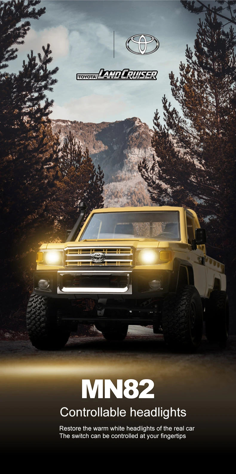 ZWN MN82 RC Pickup 1:12 – Retro 4WD Remote Control Truck with LEDs
