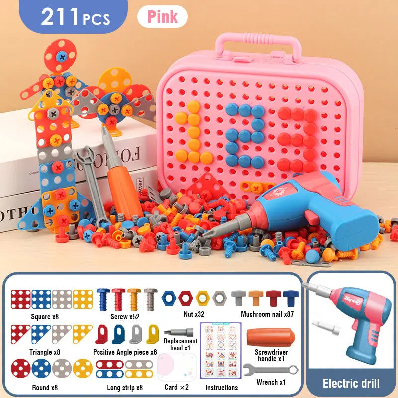 3D Puzzle Drill Tool Kit for Kids (211–351pcs)